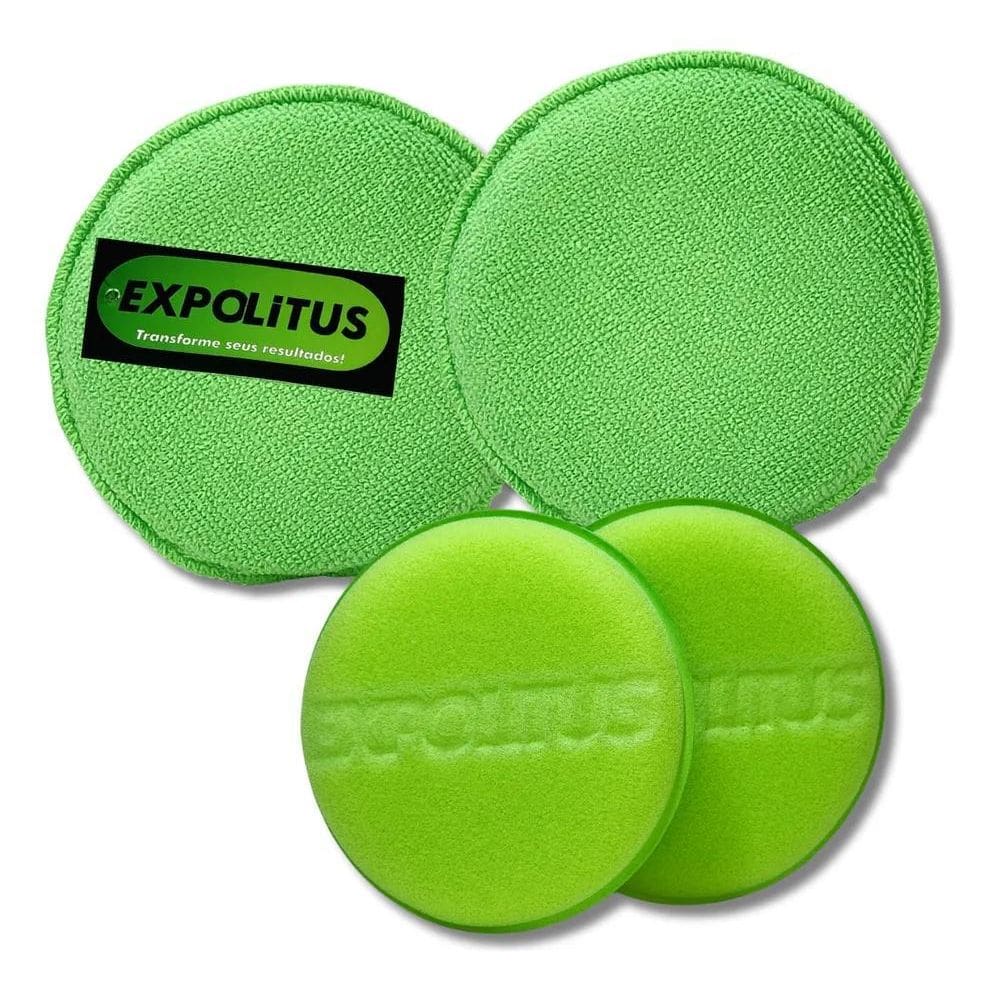 2X Aplicador Microfibra Expolitus 2Unid Espuma Macia