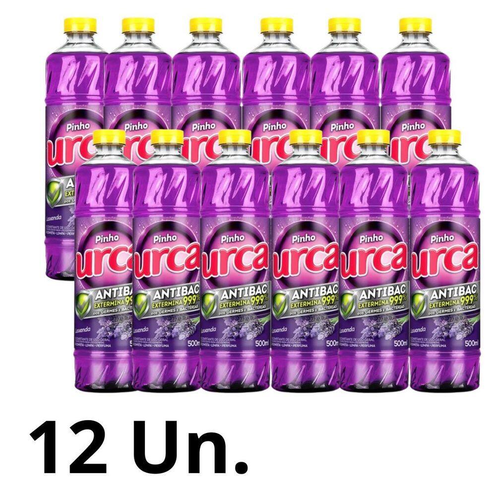 Desinfetante Pinho Urca Lavanda 500Ml Kit Com 12 Un.
