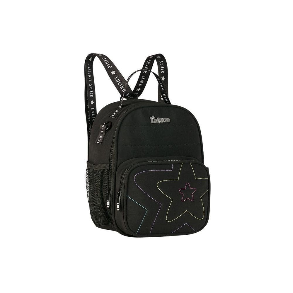Lancheira Térmica Luluca Escolar Meninas Juvenil Preto Teen