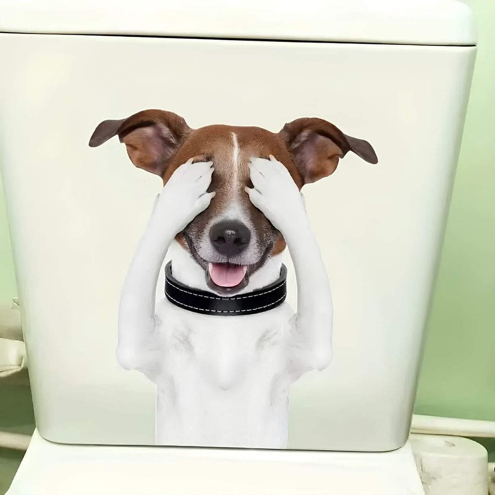 Adesivo De Vaso Sanitário Cachorro Mod15