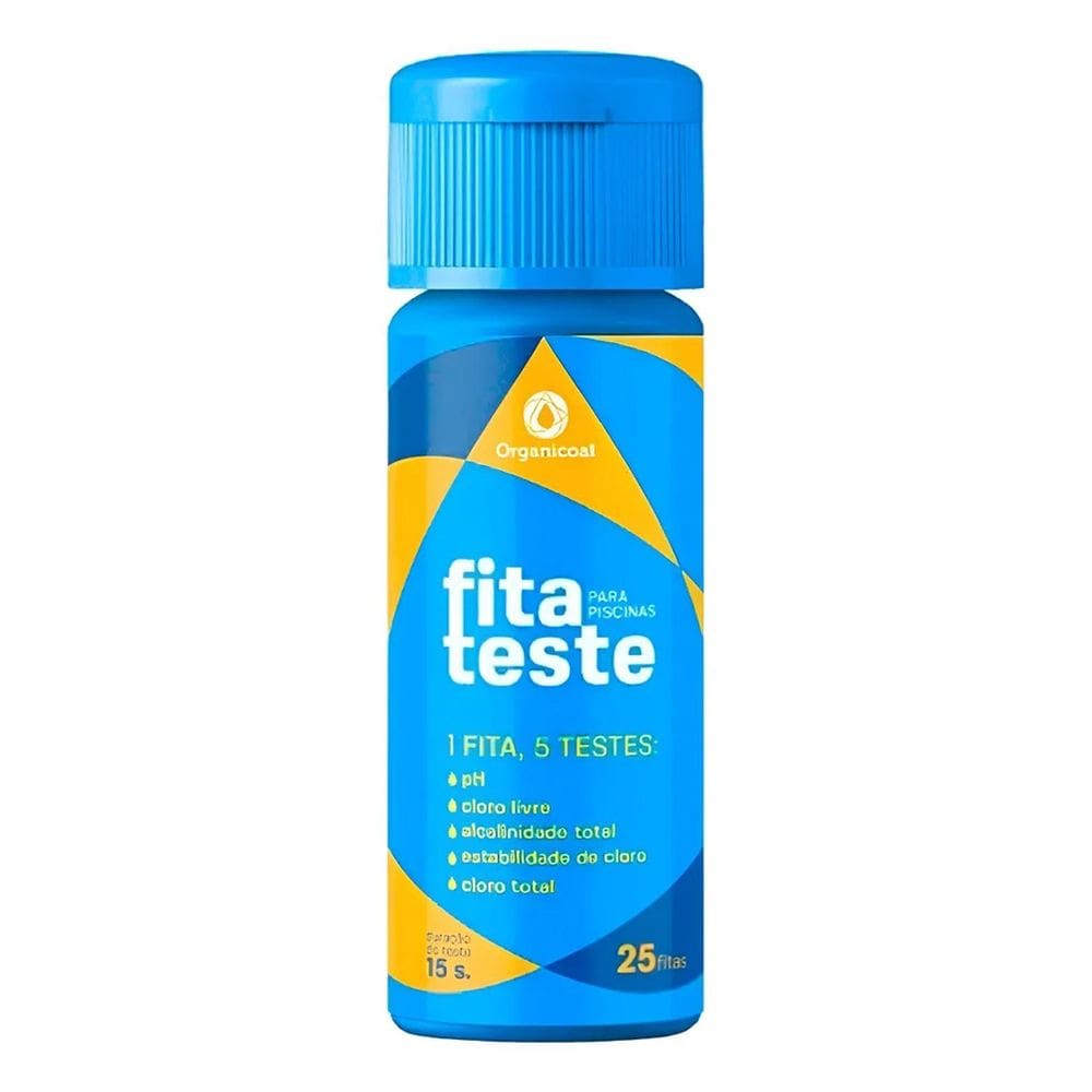 2X Fita Teste 5 Em 1 Cloro Ph Alc Acido Cianúrico Cloro Tot