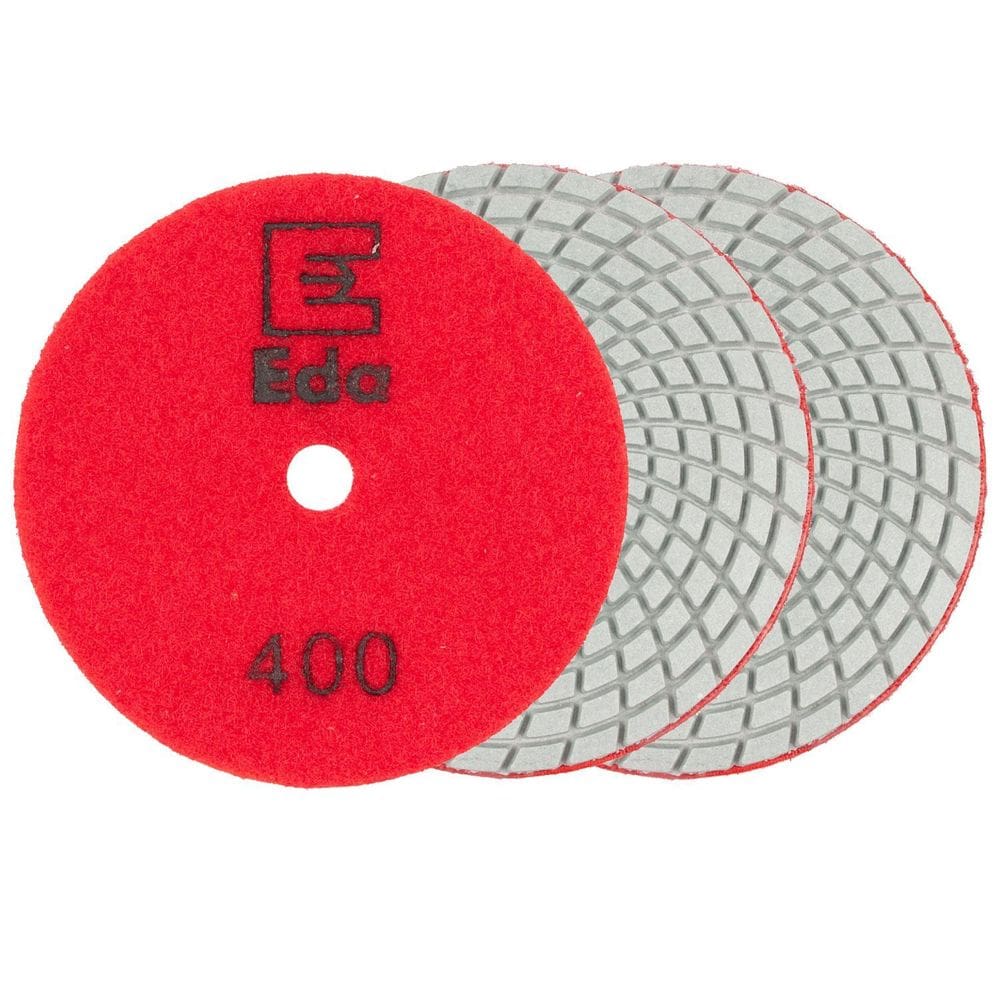 Kit 3 Disco Diamantado 100Mm Brilho Dágua Grão 400 Polimento