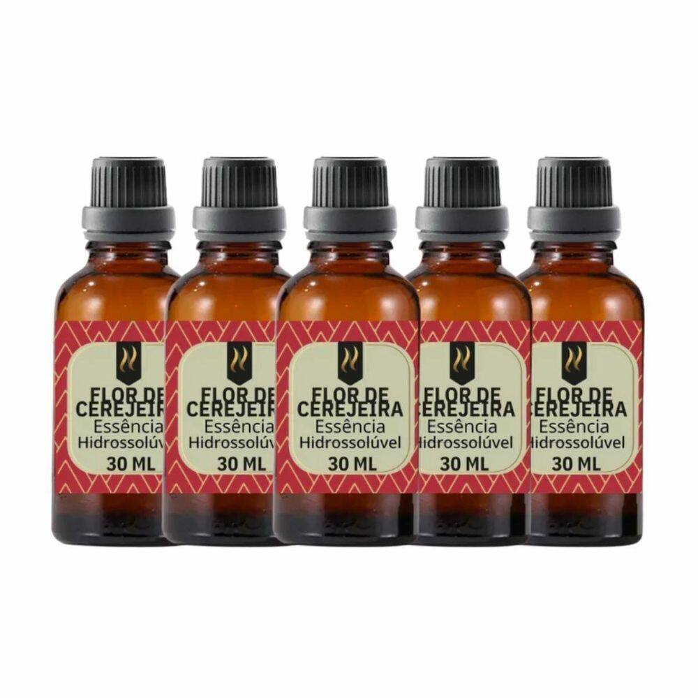 Super Kit 5 Essências A Base Água Hidrossolúvel 30Ml Difusor