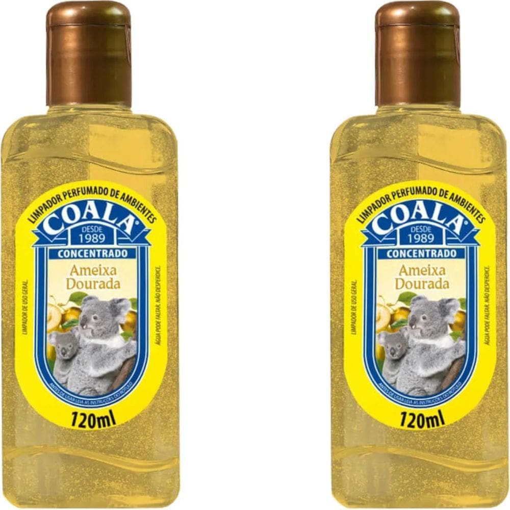 Kit 2 Limpador Perfumado Ambiente 120Ml Coala Ameixa Dourada