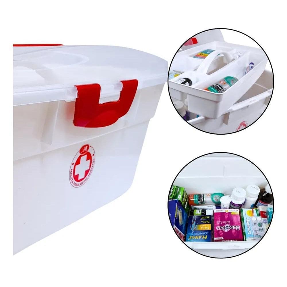 2X Maleta Primeiros Socorros Grande Com Compartimento