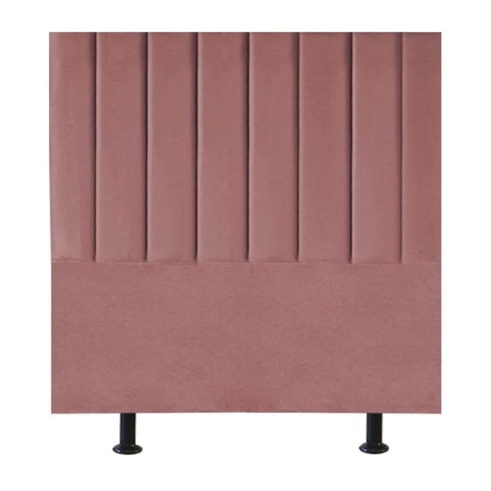 Cabeceira Cama Box Solteiro 100 Cm Sophia Carla Suede Rosê