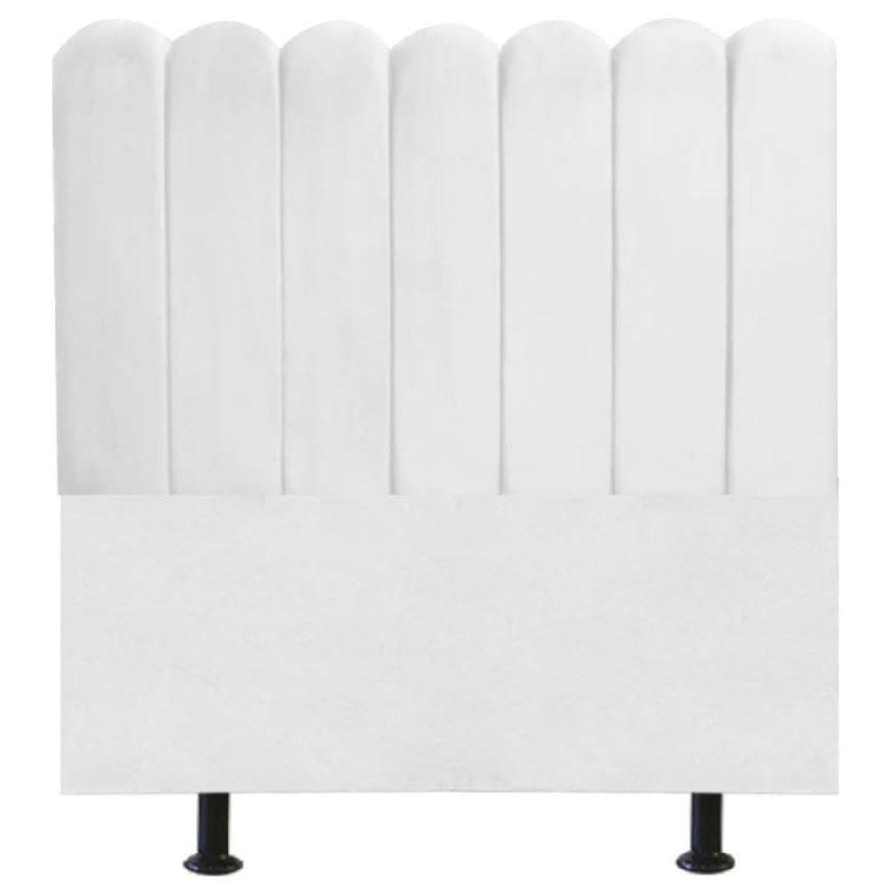 Cabeceira Nuvem Cama Box Queen 160 Cm Alanis Suede Branco