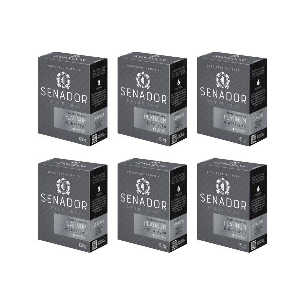 Sabonete Senador 130G Platinum - Kit C/6Un