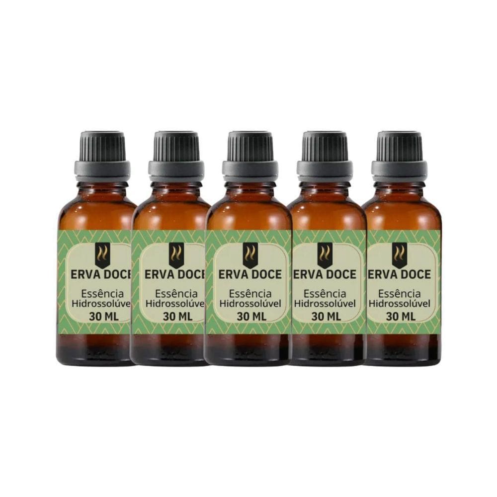 Super Kit 5 Essências A Base Água Hidrossolúvel 30Ml Difusor
