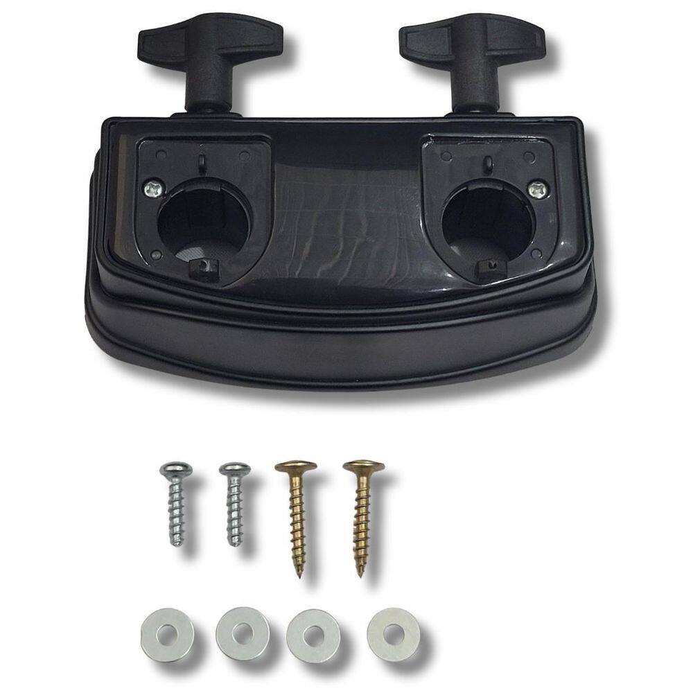 Base Dupla De Bumbo Para Tom Holder 7/8 Abs Metal Preto Rmv