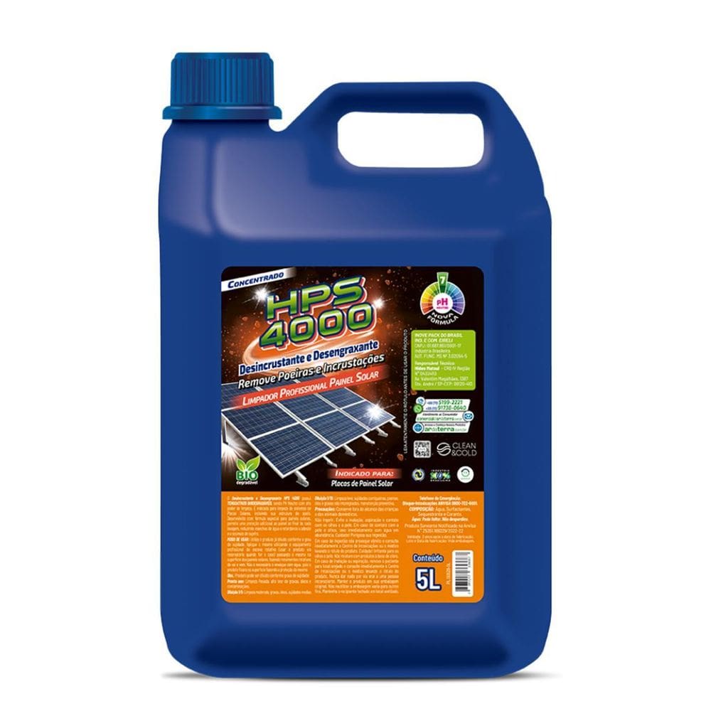 Limpador Desincrustante Desengraxante Hps 4000 Placa Solar