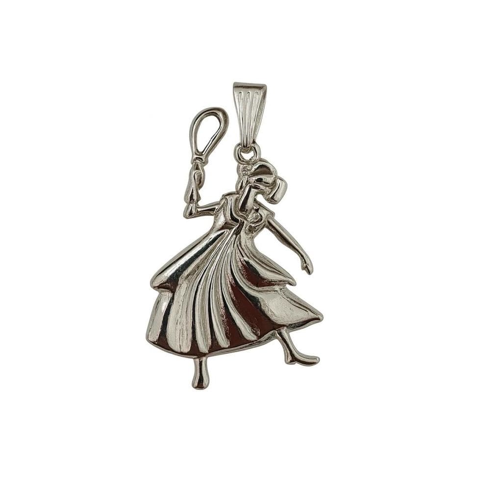 Pingente Imagem Iansã 3 Cm Metal Niquelado