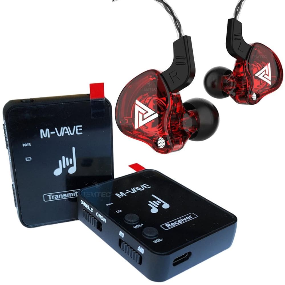 Monitor Retorno De Palco Sem Fio M-Vave Fone Profissional