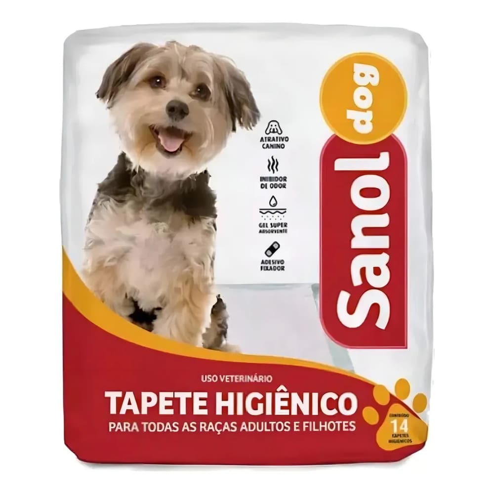 Tapete Higiênico Para Cães 60 x 57 Sanol Dog 14 Unidades