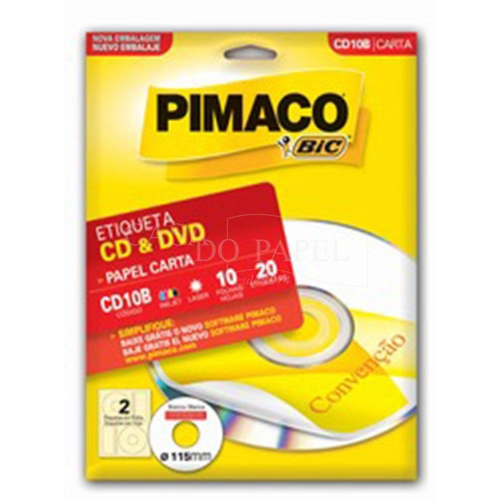 Etiqueta Pimaco Cd10B Carta 10 Folhas