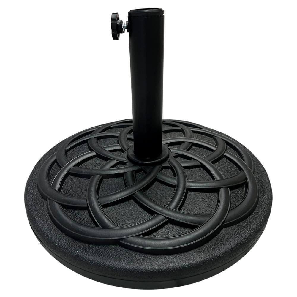 Base para Ombrelone ZAKA – Concreto Revestido em PVC Preto | 19 kg • Ø 48 cm
