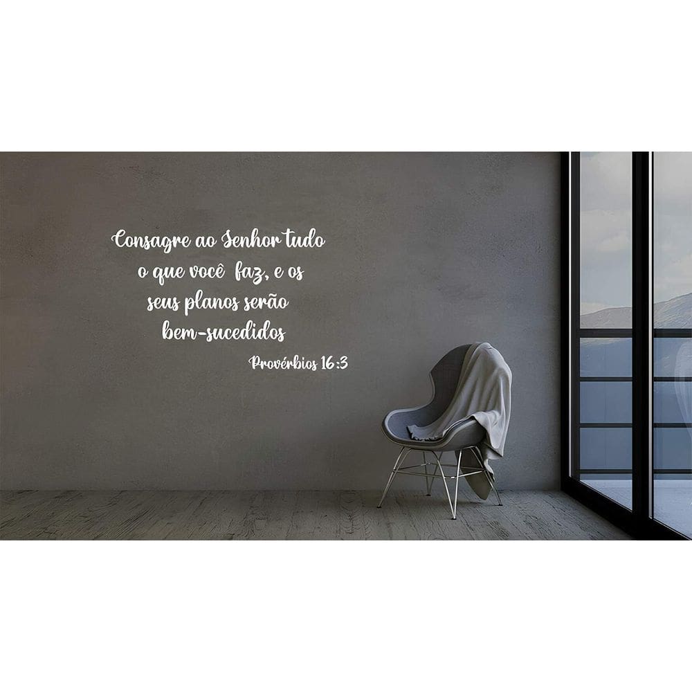 Adesivo De Parede Proverbios 16: 3 Mod 03