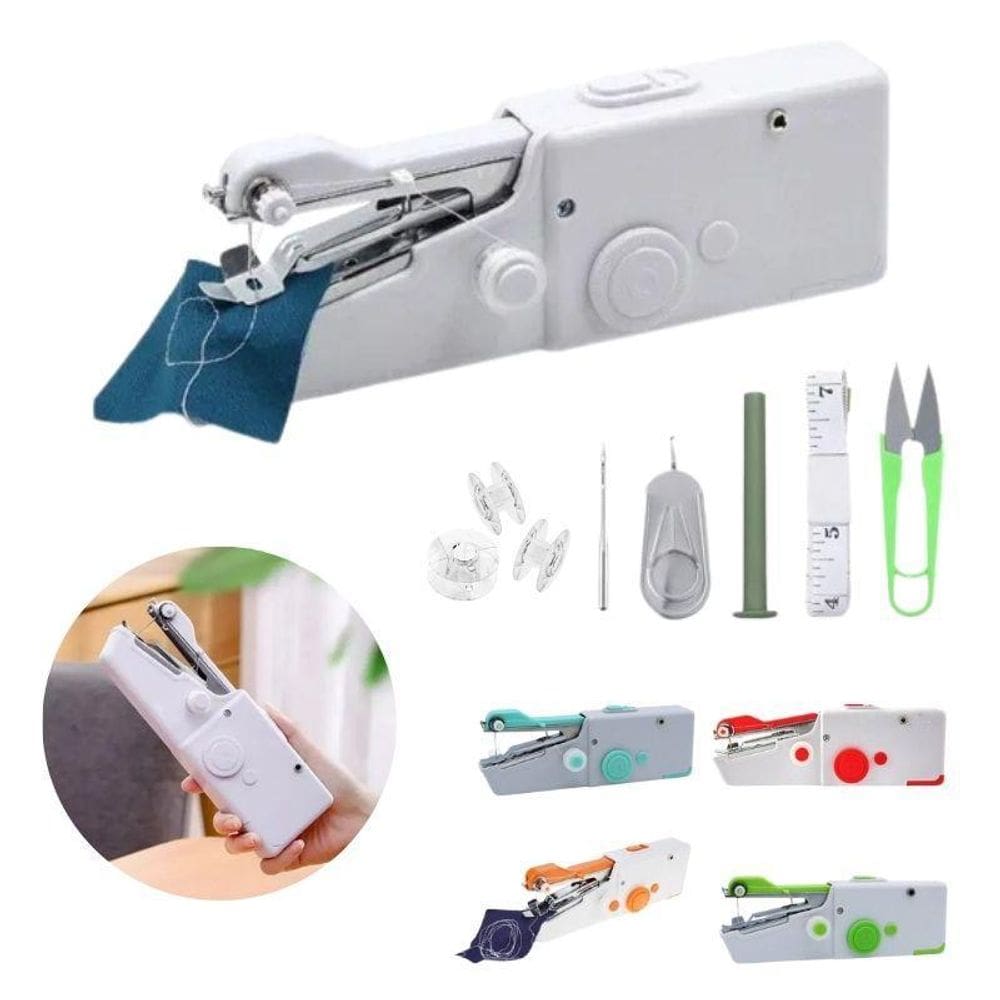 Mini Máquina De Costura De Mão Portátil Elétrica Acessórios