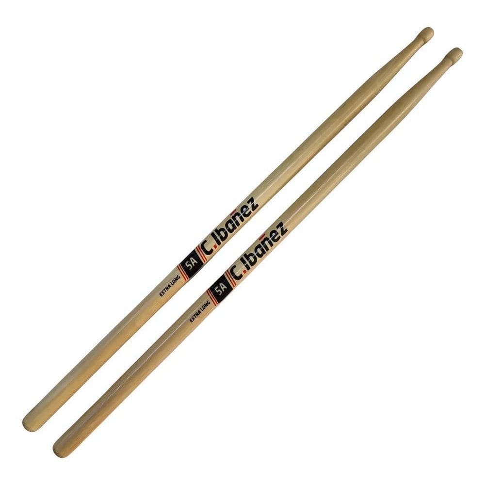 2X Baqueta 5A Extra Long Madeira Marfim Natural C. Ibanez