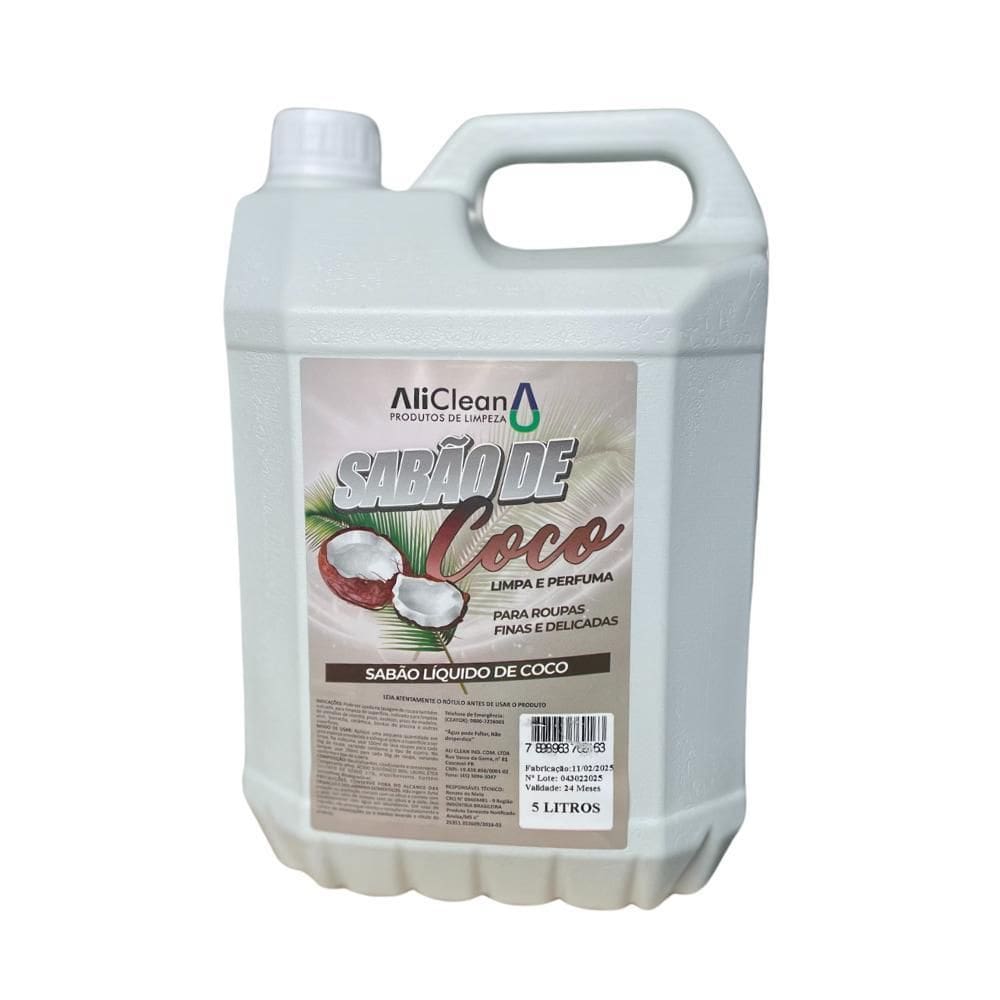 Sabão Liquido Para Roupa Limpa E Perfumada 5 Litros Coco