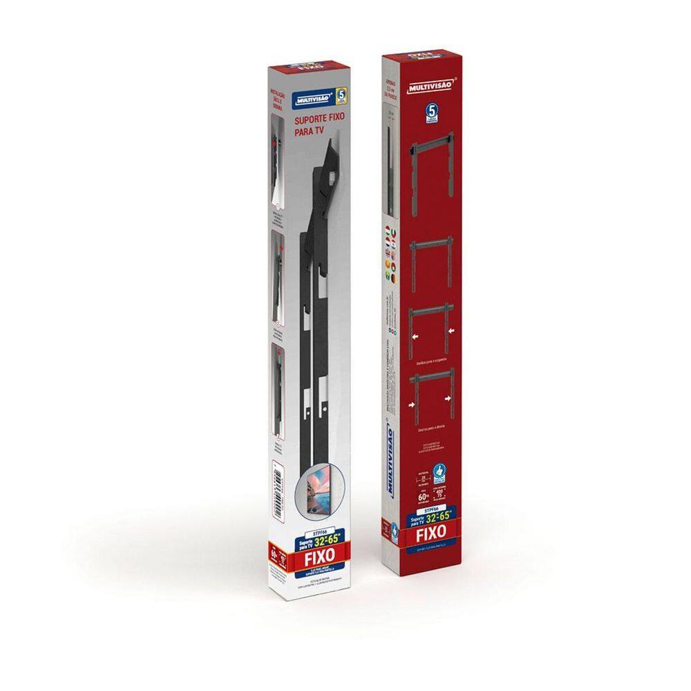 Suporte Tv Vesa Fixo Ultra Slim Preto De 32 A 65 Polegadas