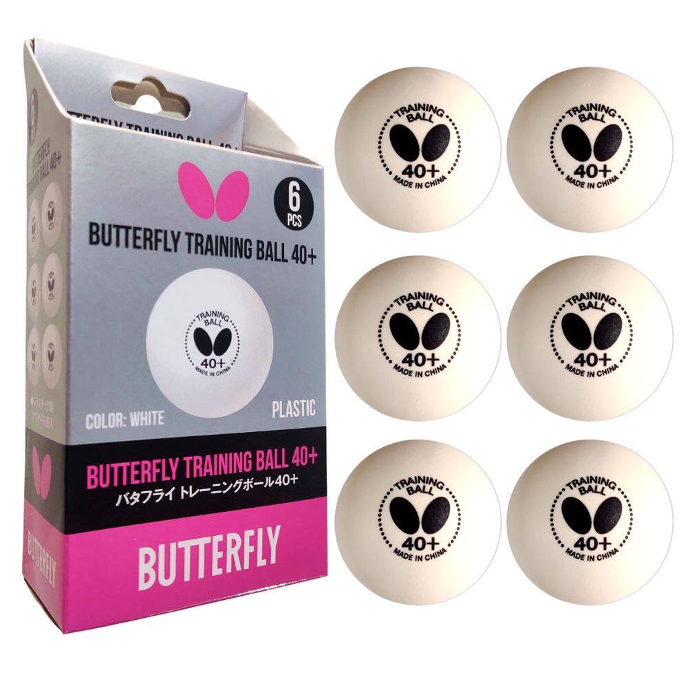 Bolinhas de Ping Pong Butterfly 40+ Treinamento Kit c/6unid