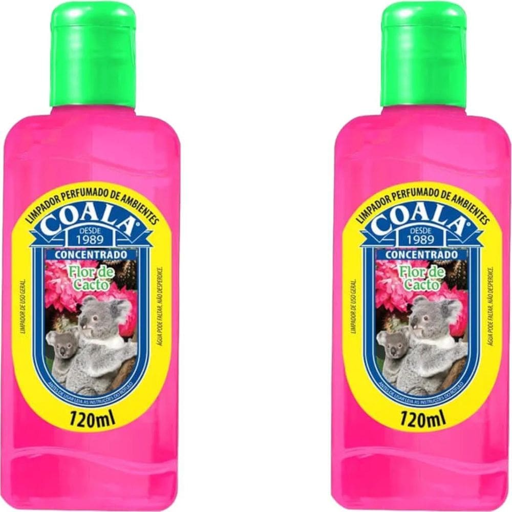 Kit 2 Limpador Perfumado Ambiente 120Ml Coala Flor De Cacto