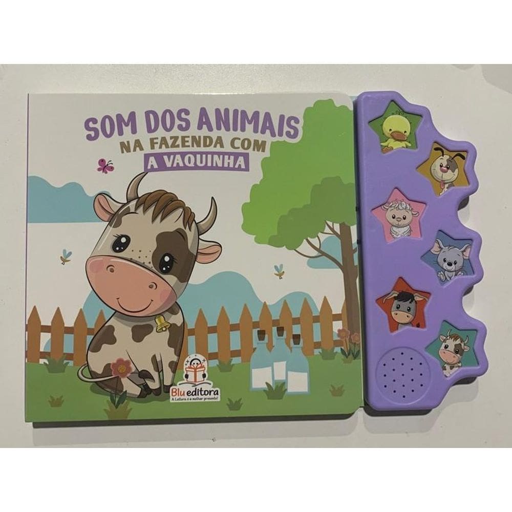 Livro Som Dos Animais - Na Fazenda Com A Vaquinha - Blu