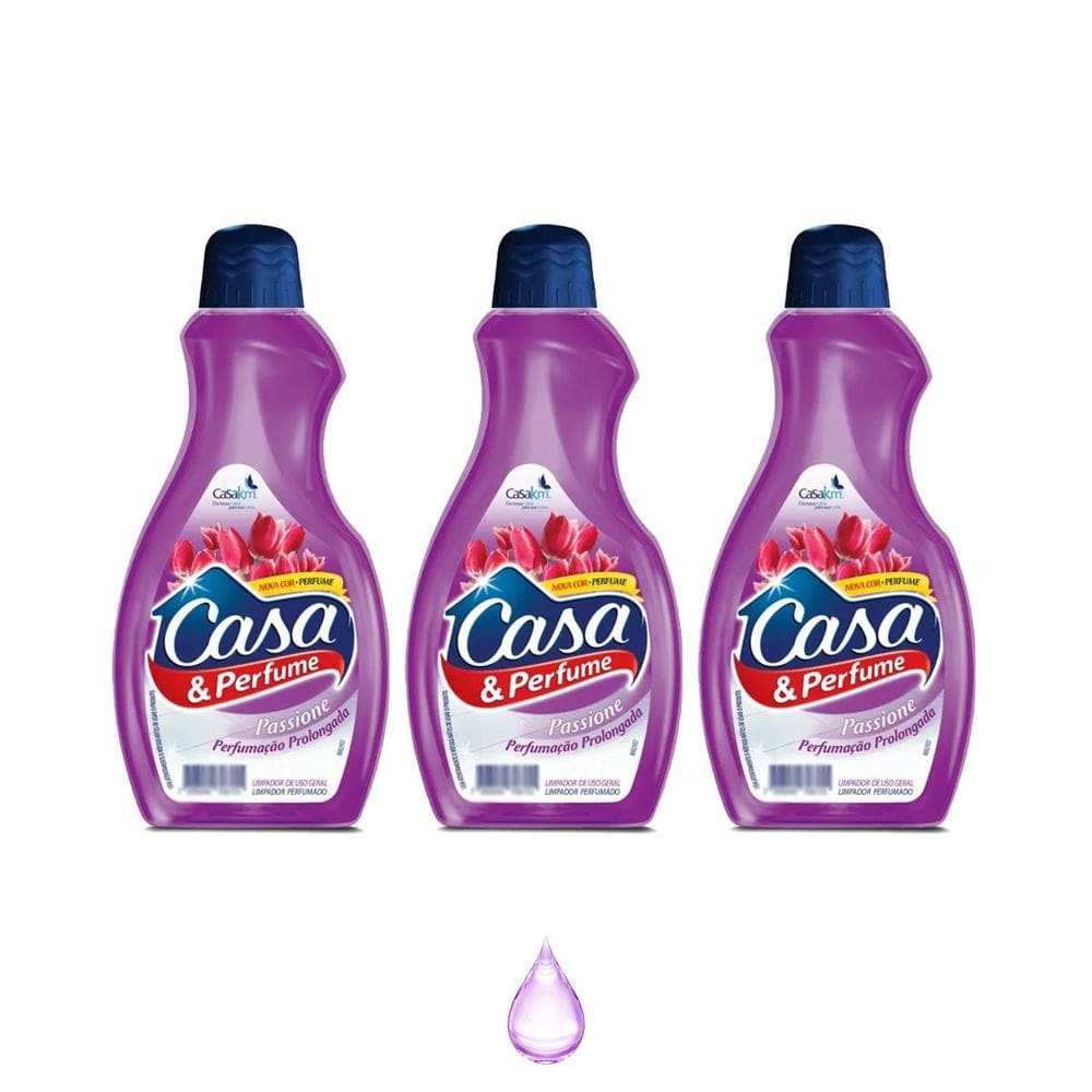 Limpador Perfumado Casa E Perfume Passione Kit 3