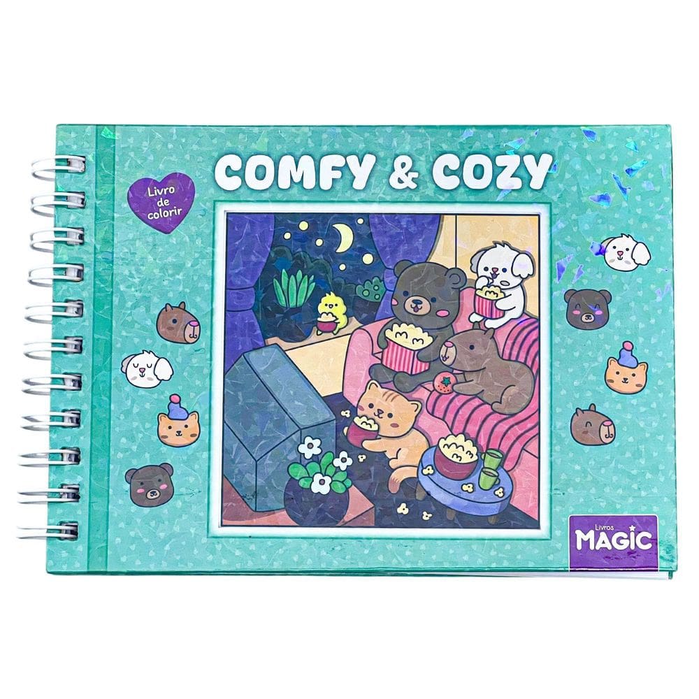 MP - Livro De Colorir Comfy   Cozy Capa Dura