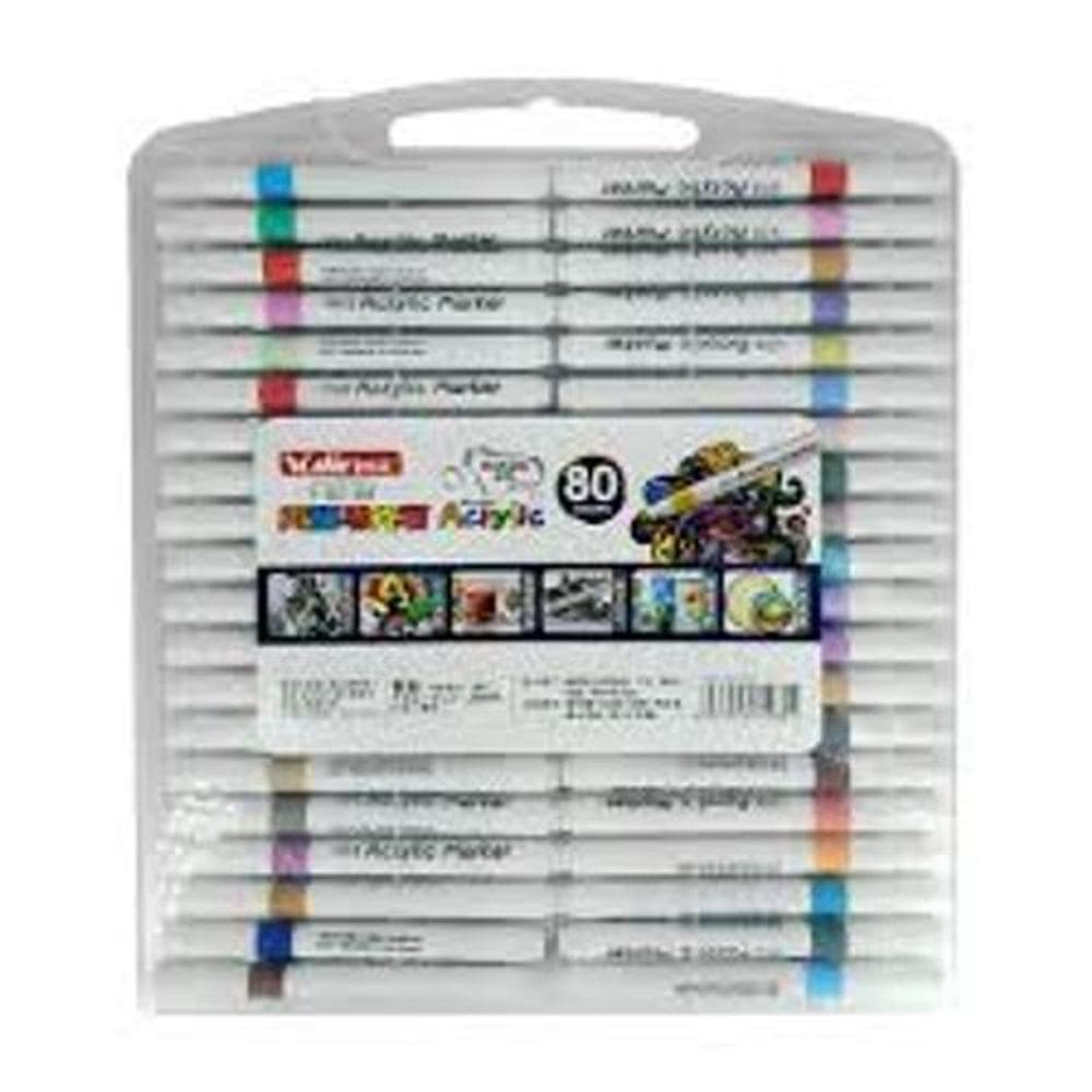 Super Marcador Conjunto Canetinhas Coloridas 80 Cores