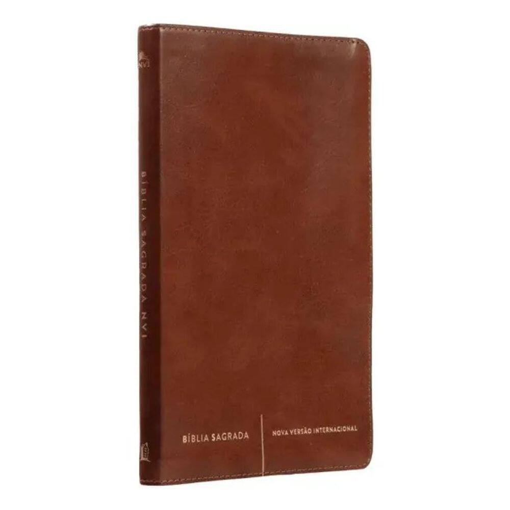 2X Bíblia Sagrada Slim Nvi - Capa Luxo Marrom, De Thomas Nel