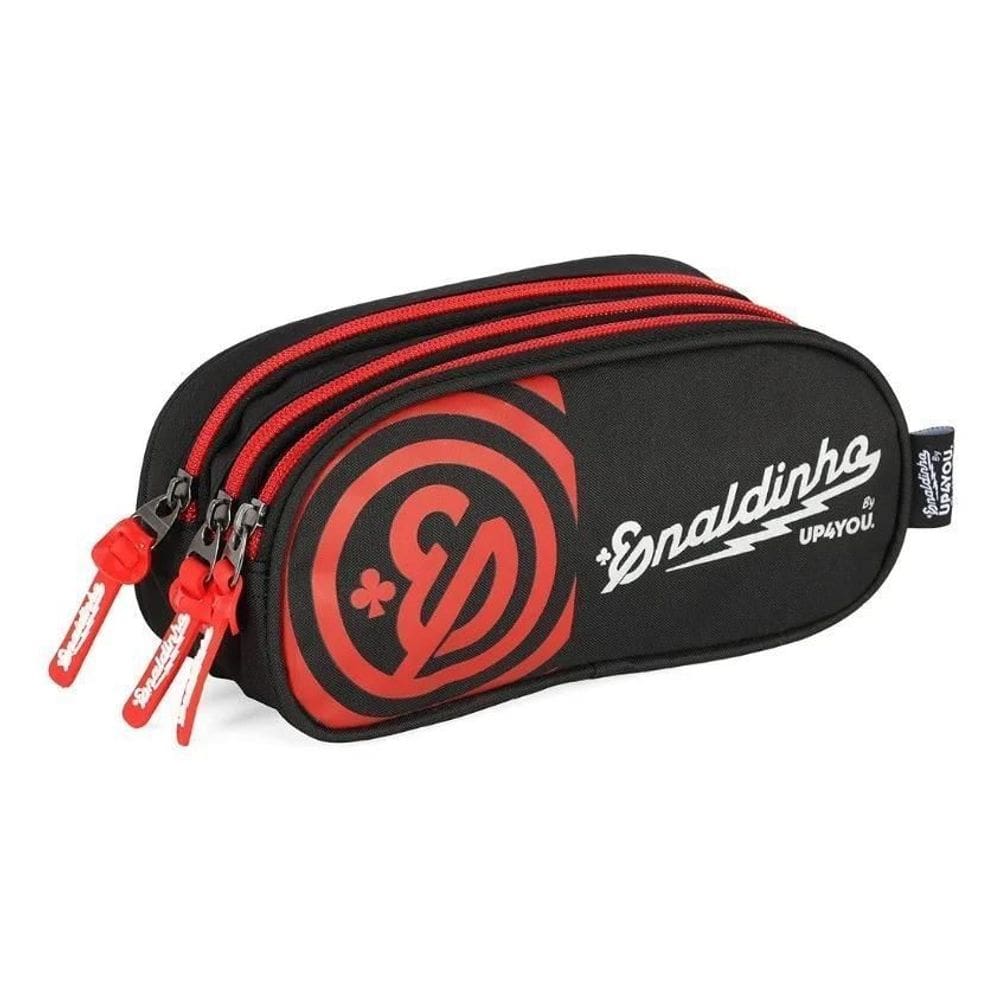 Estojo Escolar Triplo By Enaldinho Vermelho Luxcel