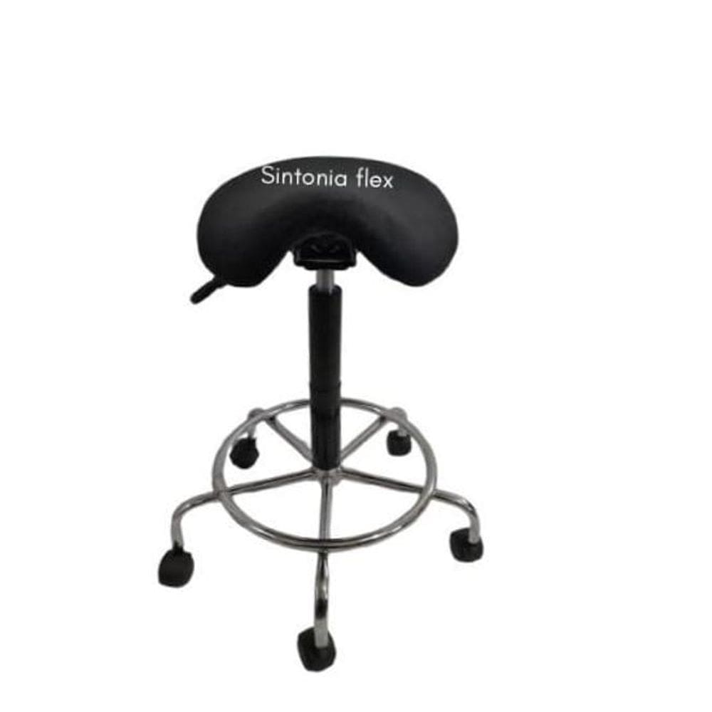 Cadeira Mocho Sela Alta Tatoo E Cílios Cromada 65Cm 75Cm