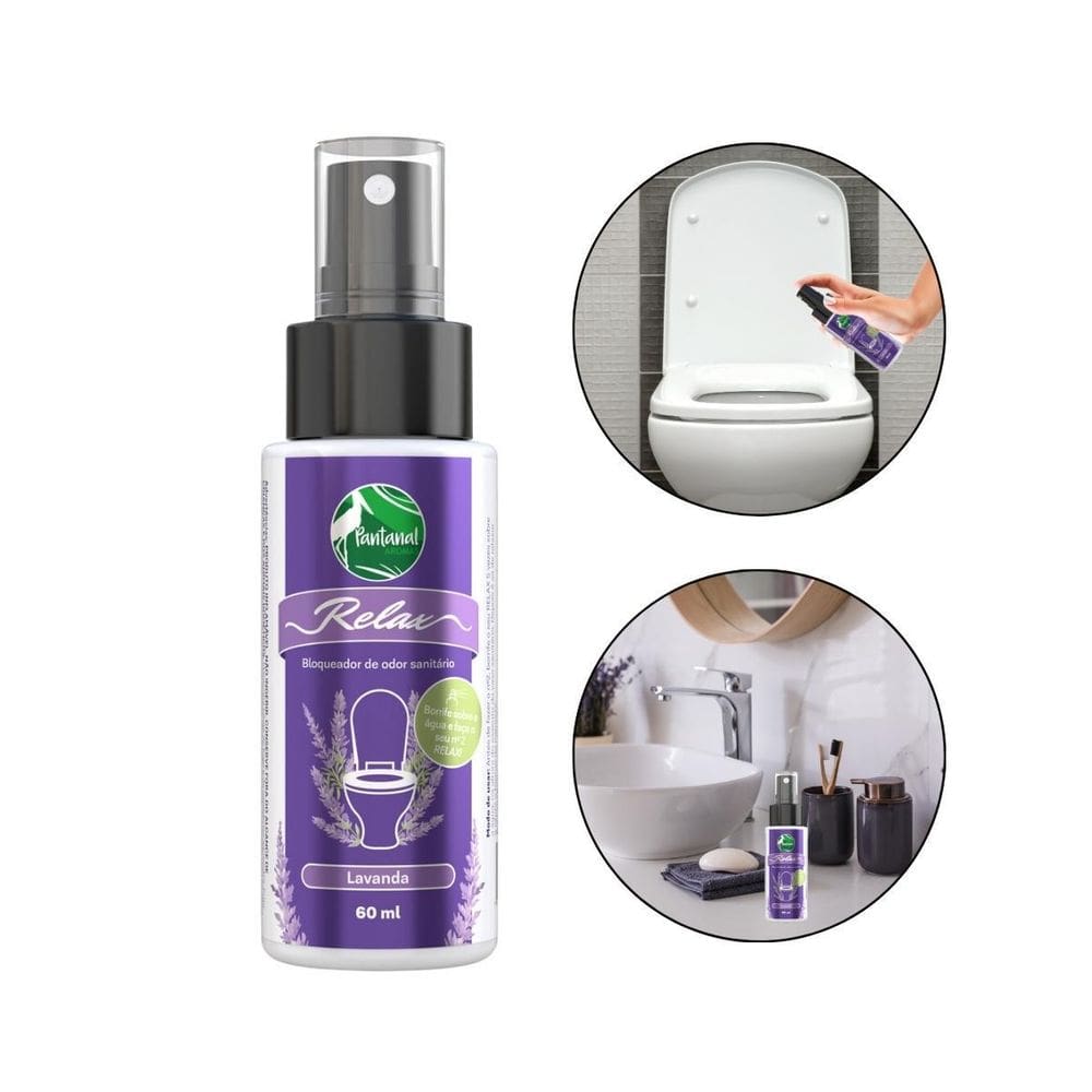Bloqueador Odor Spray Sanitário Lavanda 60Ml Pantanal Aromas