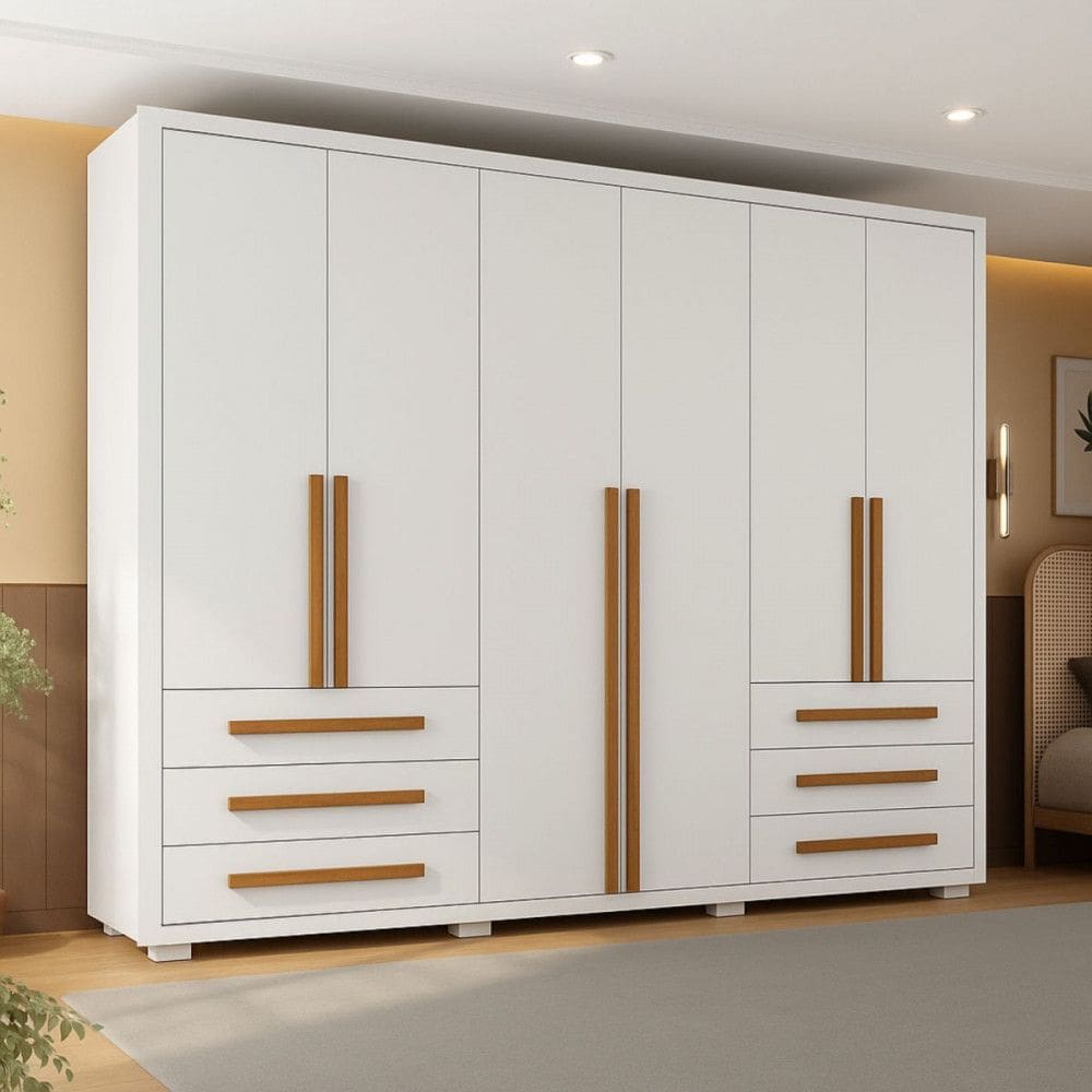 Guarda Roupa Solteiro 2 Portas 3 Gavetas Flex Épico Demartêz