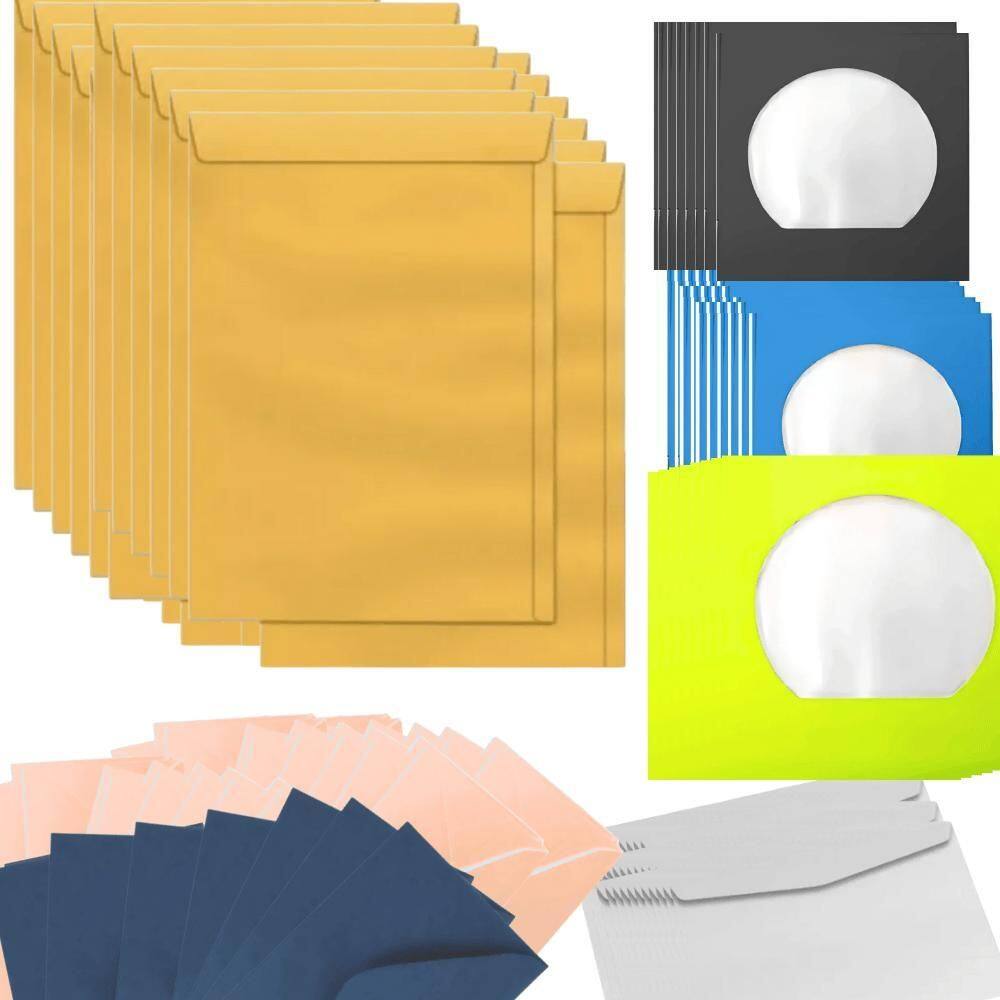 Lote Envelopes Papel Cores E Tamanhos Variados 900 Unidades
