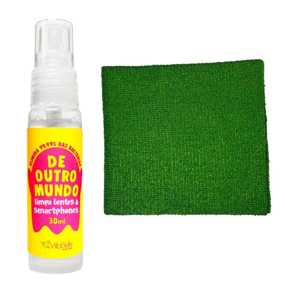 Kit De Limpeza Para Lentes E Celulares - Verde