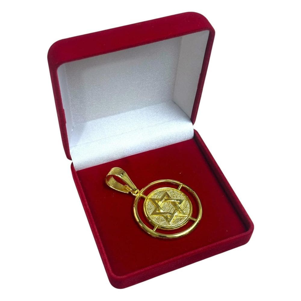 Pingente Estrela De Davi Arco Vazado Banhado A Ouro 18K