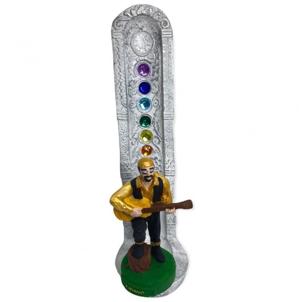 Incensário 7 Chakras Branco Cigano 22Cm Resina-Selecione Cor