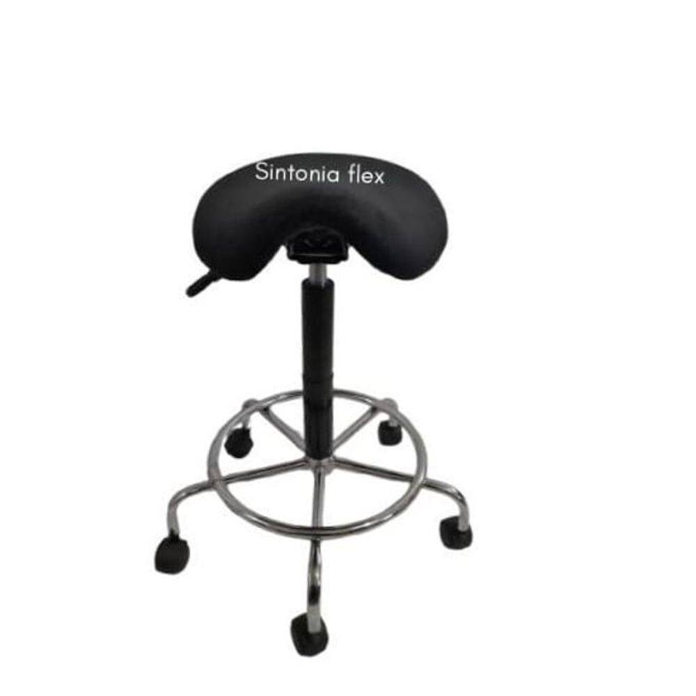 Cadeira Mocho Sela Alta Tatoo E Cílios Cromada 65Cm 75Cm