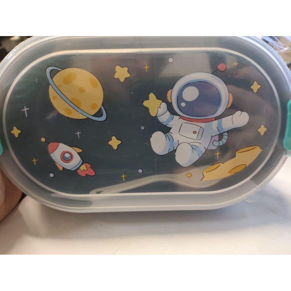 Lancheira Pote Lanche Grande Escolar Azul