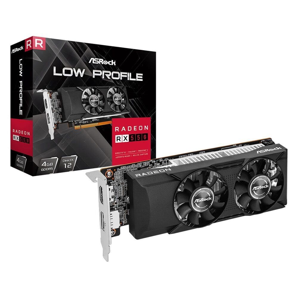 Gpu ASROCK AMD Radeon RX 550 LOW Profile, 4GB, GDDR5, 128BITS, 90-GA4TZZ-00UANF