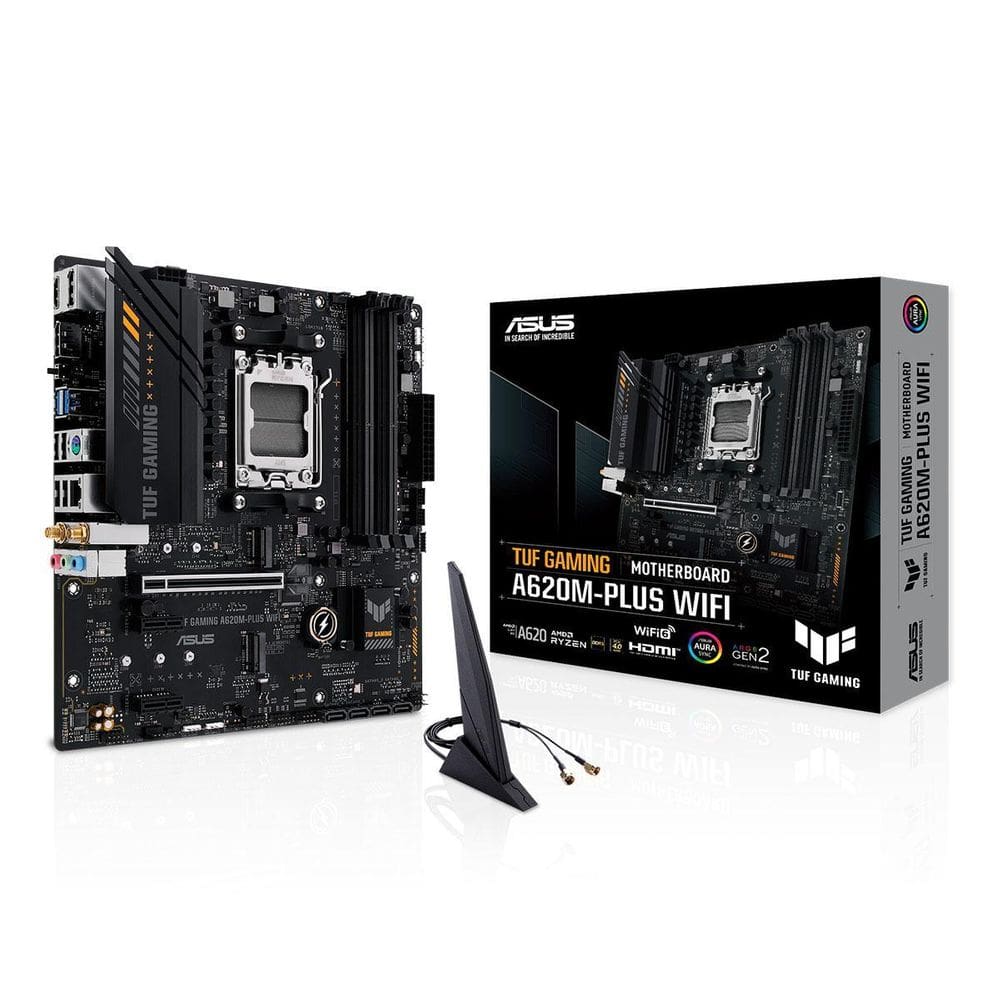 Placa Mãe Asus Tuf Gaming A620M-Plus Wifi, Amd Am5, Ddr5, Wi