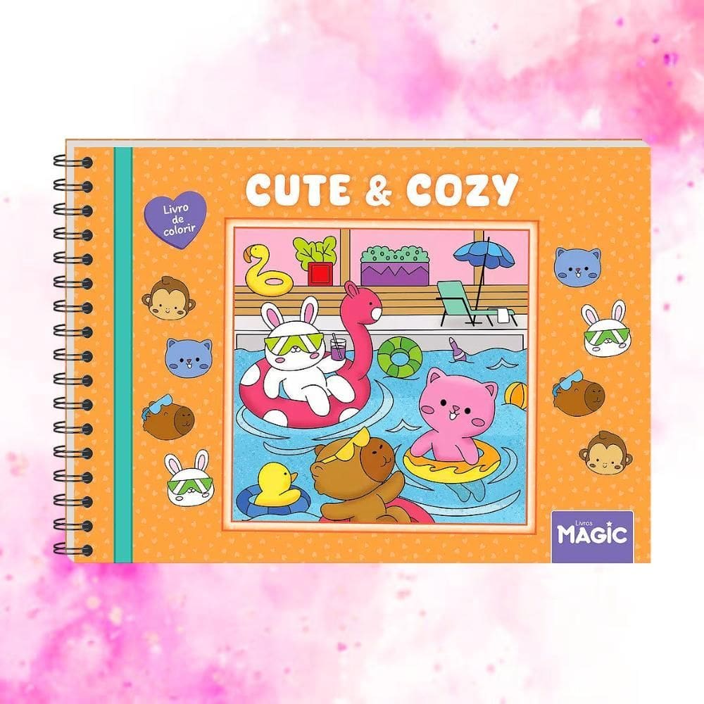 Livro De Colorir Tiktok Comfy E Cozy 96 Folhas