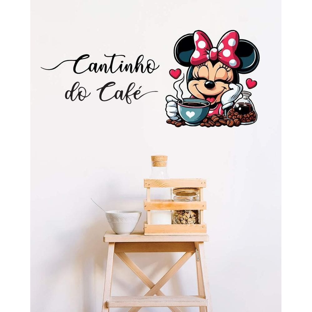 Adesivo De Parede Cantinho Do Café Da Minnie