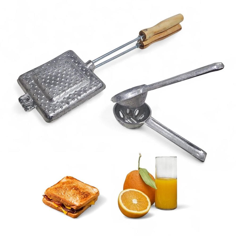 Kit Espremedor De Laranja Grande E Tostadeira Baurutex