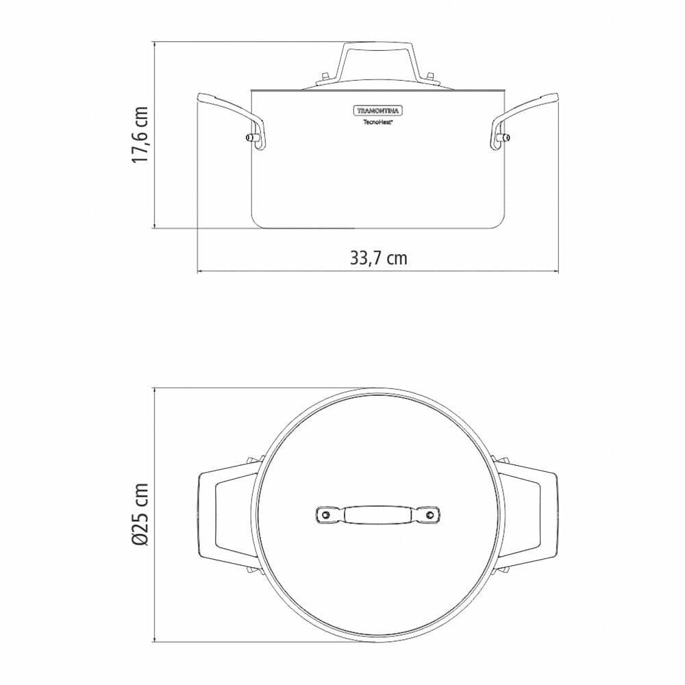 Caçarola Funda Corpo Triplo Tramontina Grano 62144240 Inox