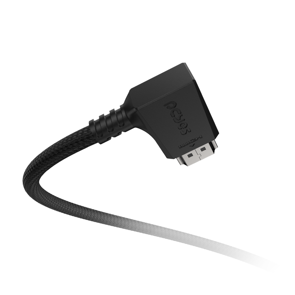 Cabo HDMI 2.1 CONEC.90º Horizontal - Preto - 3M - NYLON - PHM21-3HNP