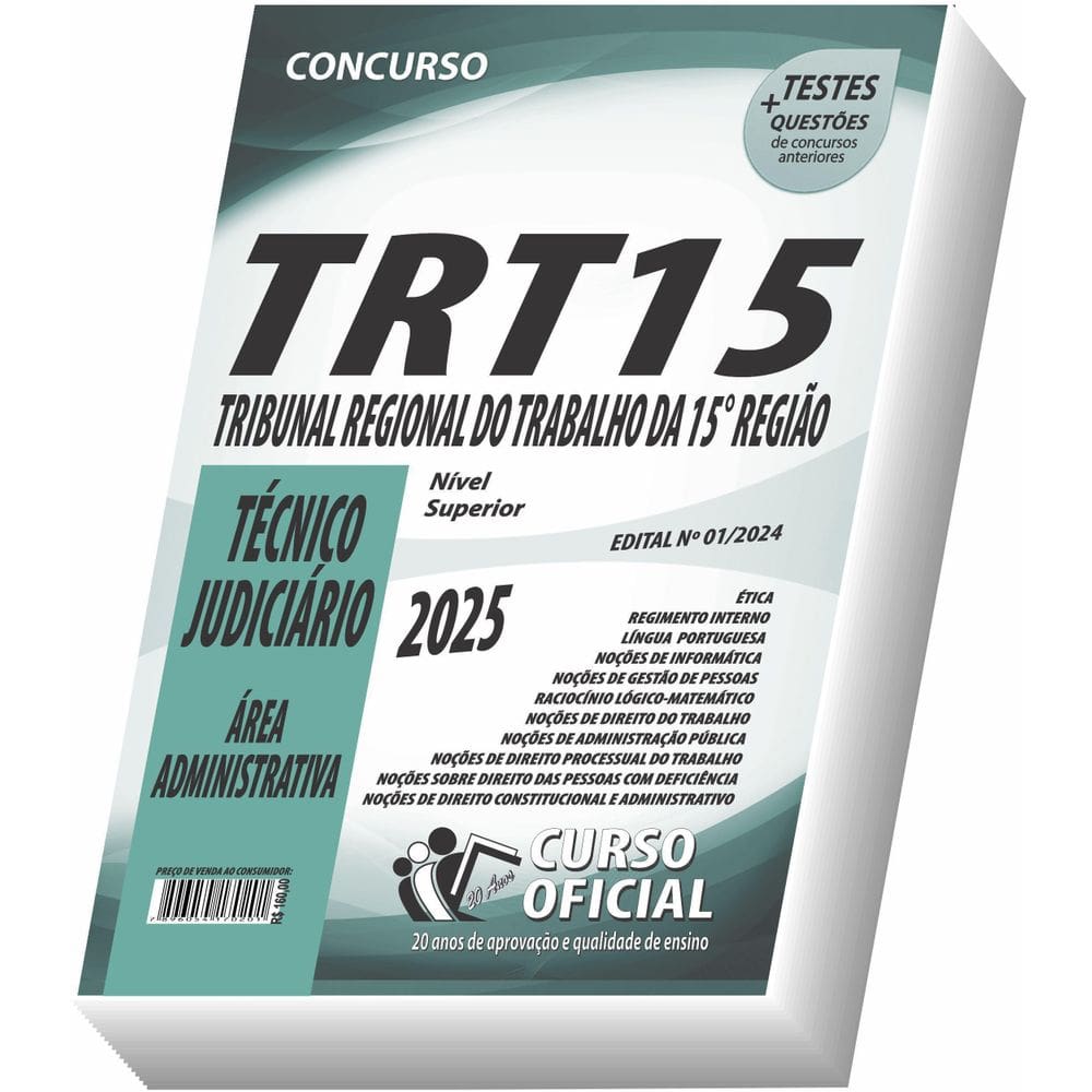 Apostila Trt 15 - Técnico Judiciário - Área Administrativa